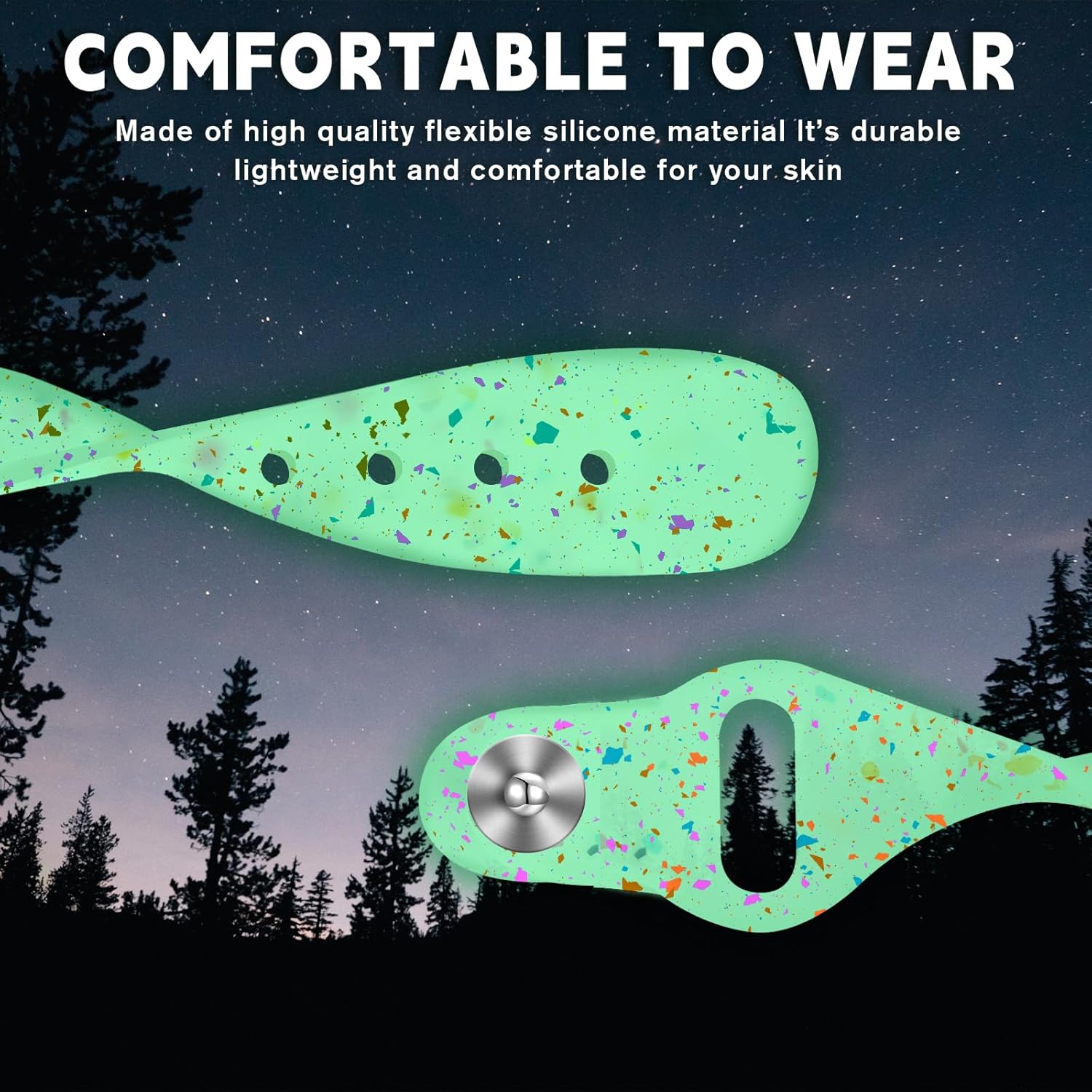 Bands Compatible for Samsung Galaxy Watch 7/FE/6/5/4 40mm 44mm/Watch 6 Classic 43mm 47mm/Watch 5 Pro 45mm/Watch 4 Classic 42mm 46mm, 20mm Soft Silicone Sports Replacement Strap Women Men - Image 4