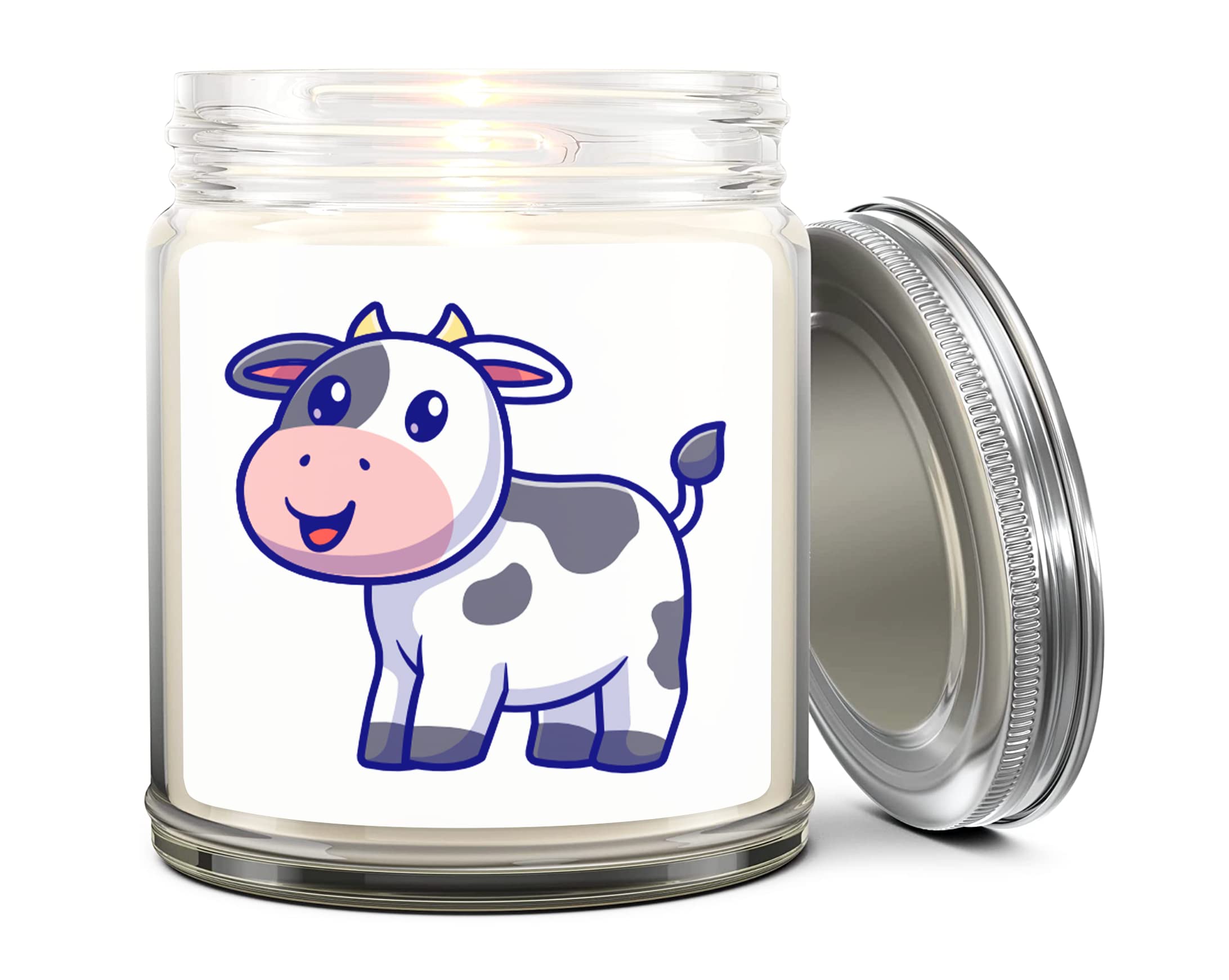 Lavender Scented Candles - Cow Candle - Cow Gifts for Women Cow Lovers - Cute Cow Stuff - Made in USA