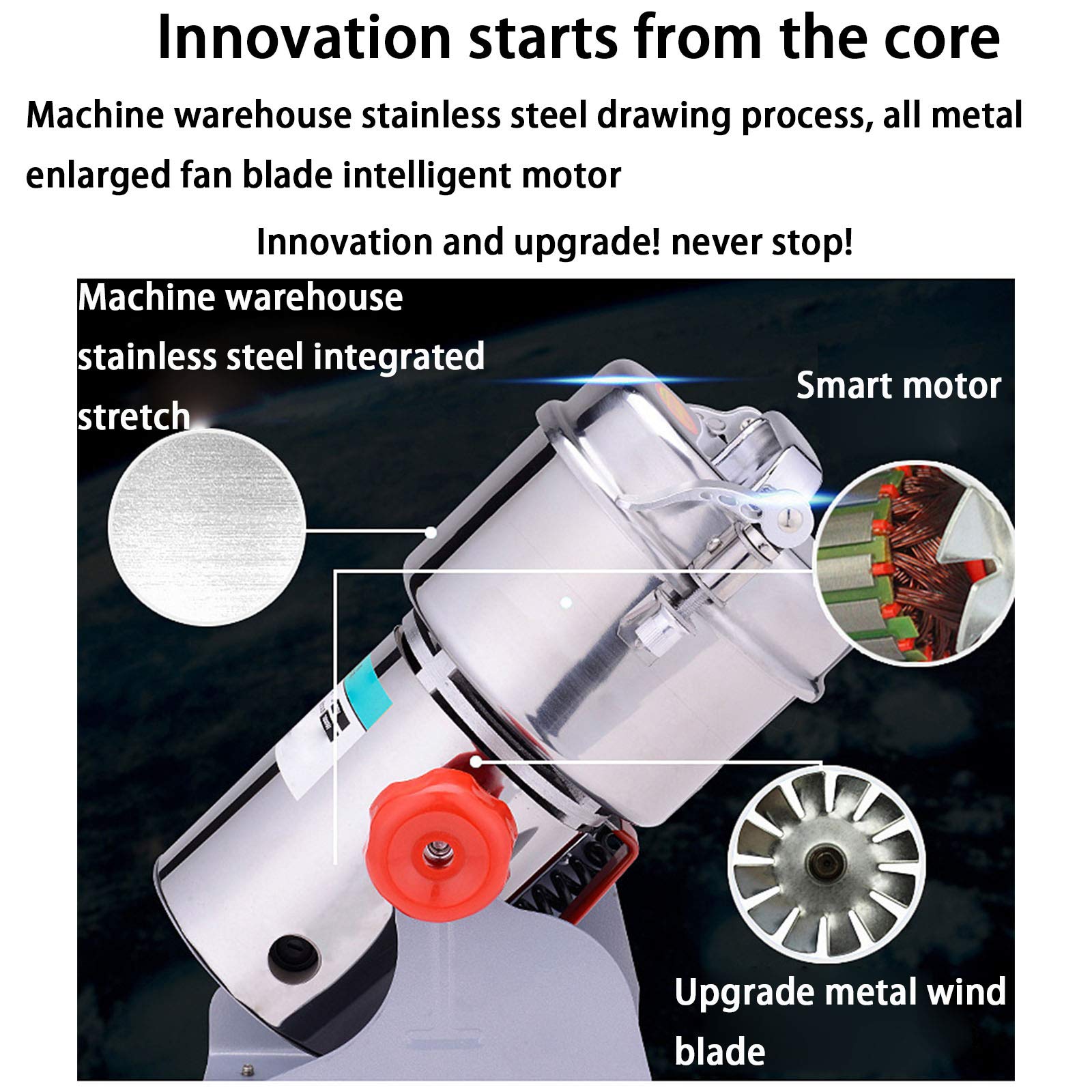 700 G Macinino Elettrico per spezie ad Alta velocità Macinino per Cereali Grinder 36000 Giri/min.