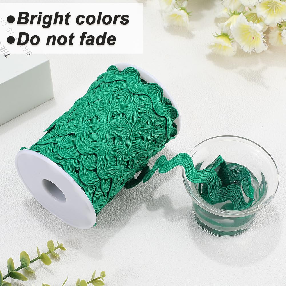 Snapklik.com : Rick Rack Trim 25 Yards 10mm Wide RIC Rac Ribbon Green ...