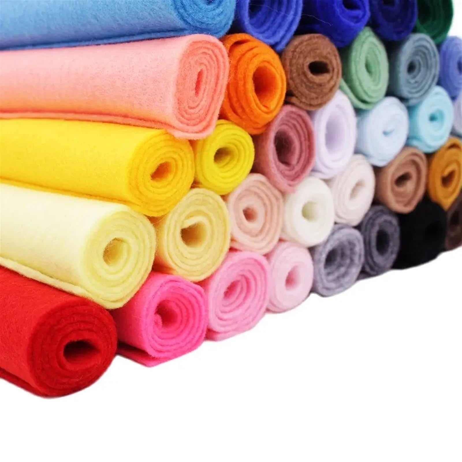 Láminas de tela de fieltro, Láminas de fieltro no tejido 1,2 mm, 25 cm x 28, multicolor, paquete for manualidades, costura y creación muñecas juguetes