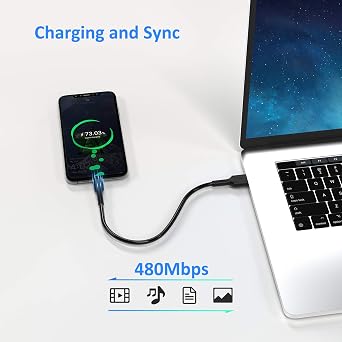 Short USB C Cable[0.3M, 5Pack], 30CM USB A to USB C Cabel 3A Fast Charging Type C Lead compatible for Samsung Galaxy S23 S22 S21 S20 S10 S9 S8 Plus Note 10 9 8, Google Pixel, Xiaomi, Sony
