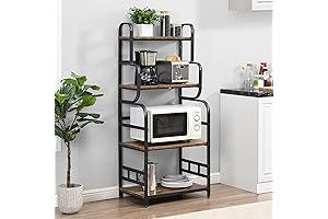 O&K Four-Tier Kitchen Metal Bakers Rack with Ample Storage