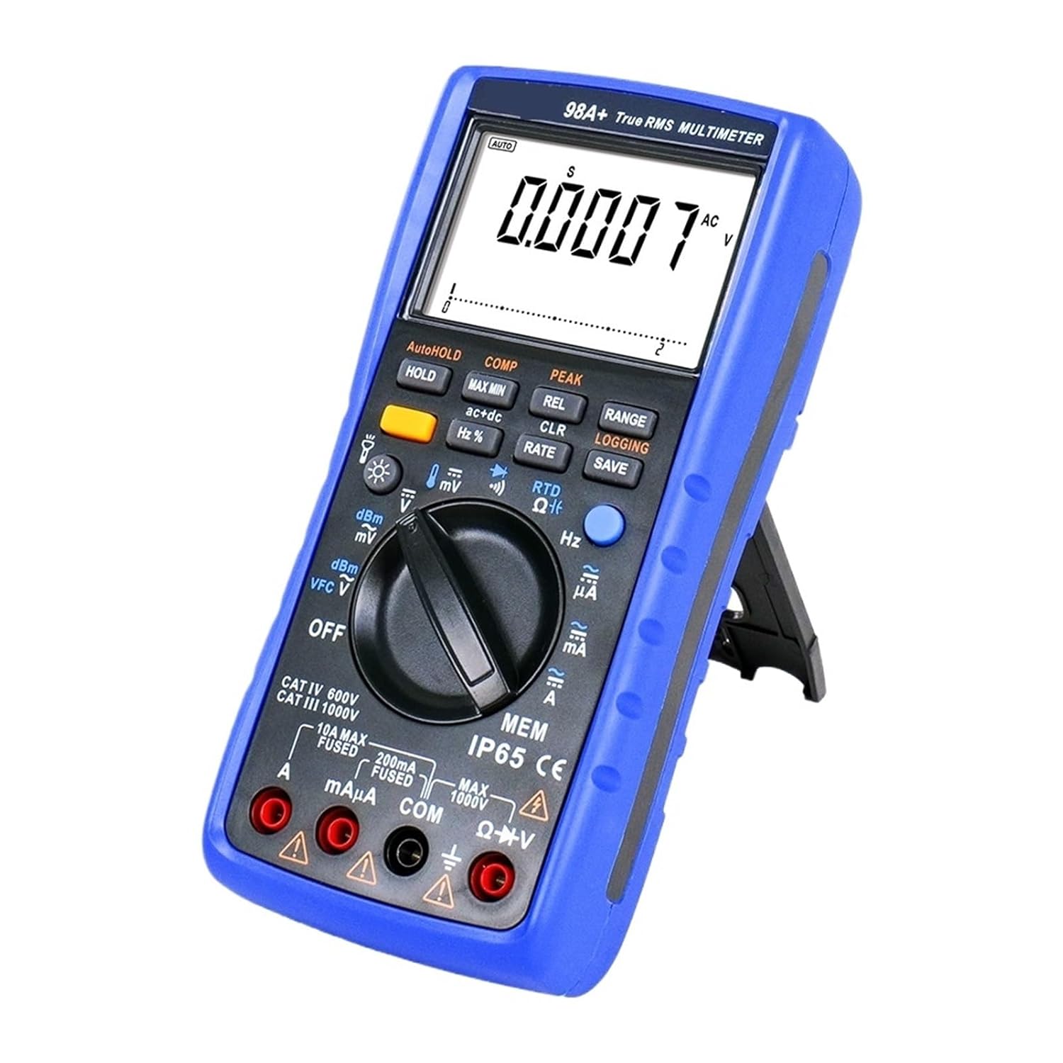 98A Multimeter True RMS 22000 Counts PT100 Thermocouple Tester Backlight Portable USB AC/DC Ammeter Ohm Voltmeter
