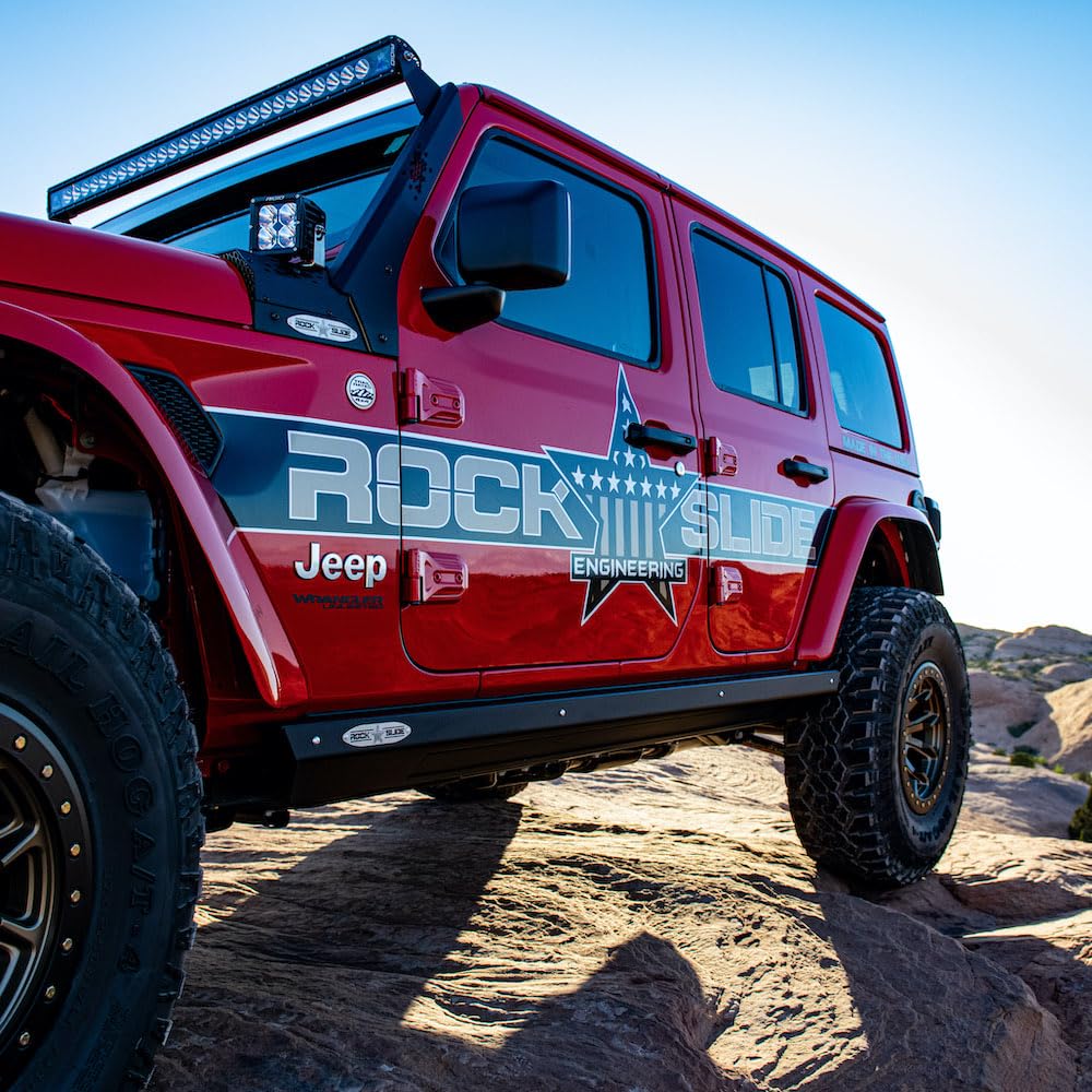 パーツ ROCKSLIDE ENGINEERING Jeep Wrangler JK Rock Slide Engineering Gen III Step Sliders for 07-18 Jeep