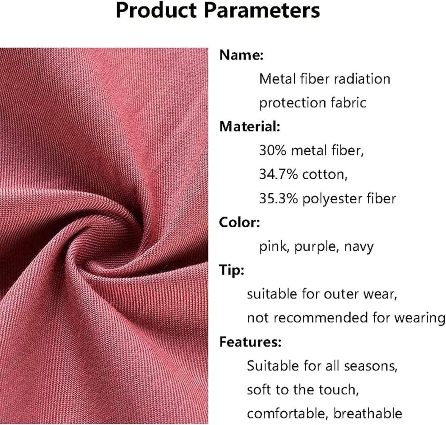 MekUk Faraday Fabric Anti-Radiation Fibre Fabric, electromagnetic Radiation Shielding Fabric for Room Curtains, Clothes and Blankets RFID Blocking Material(3x1.5m)