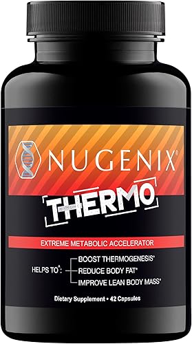 Nugenix Thermo - Suplemento termogénico para quemador de grasa para hombres, acelerador metabólico extremo, 42 unidades