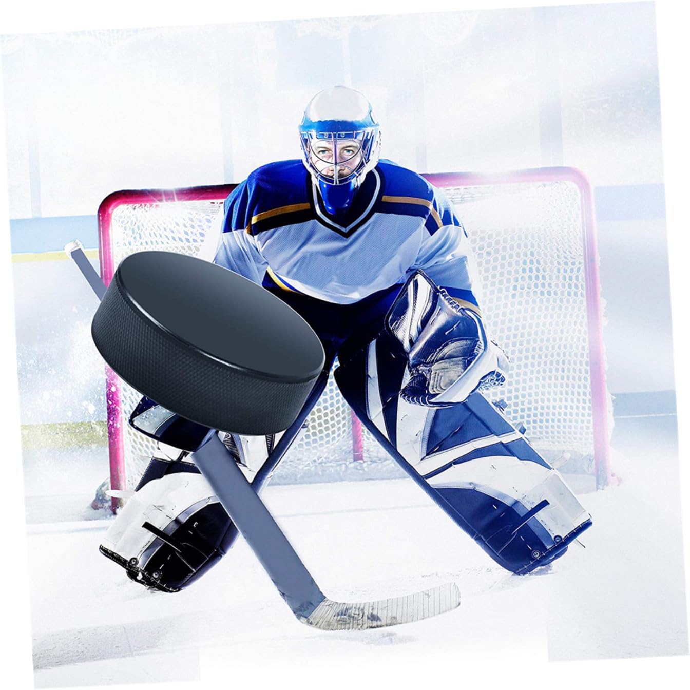 9pcs Black Ice Hockey Pucks for Training and Competition for Practicing Shots and Passing Suitable for All Skill Levels Ice Rinks