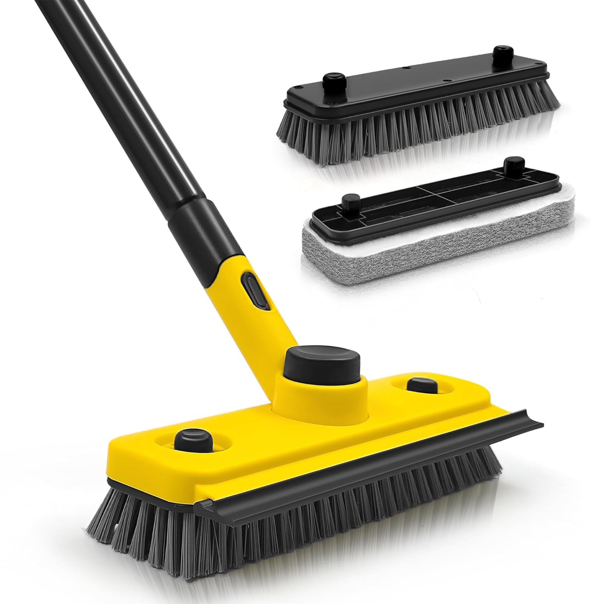 3 in 1 Floor Scrubbing Brush - Long Handle Cleaning Brush