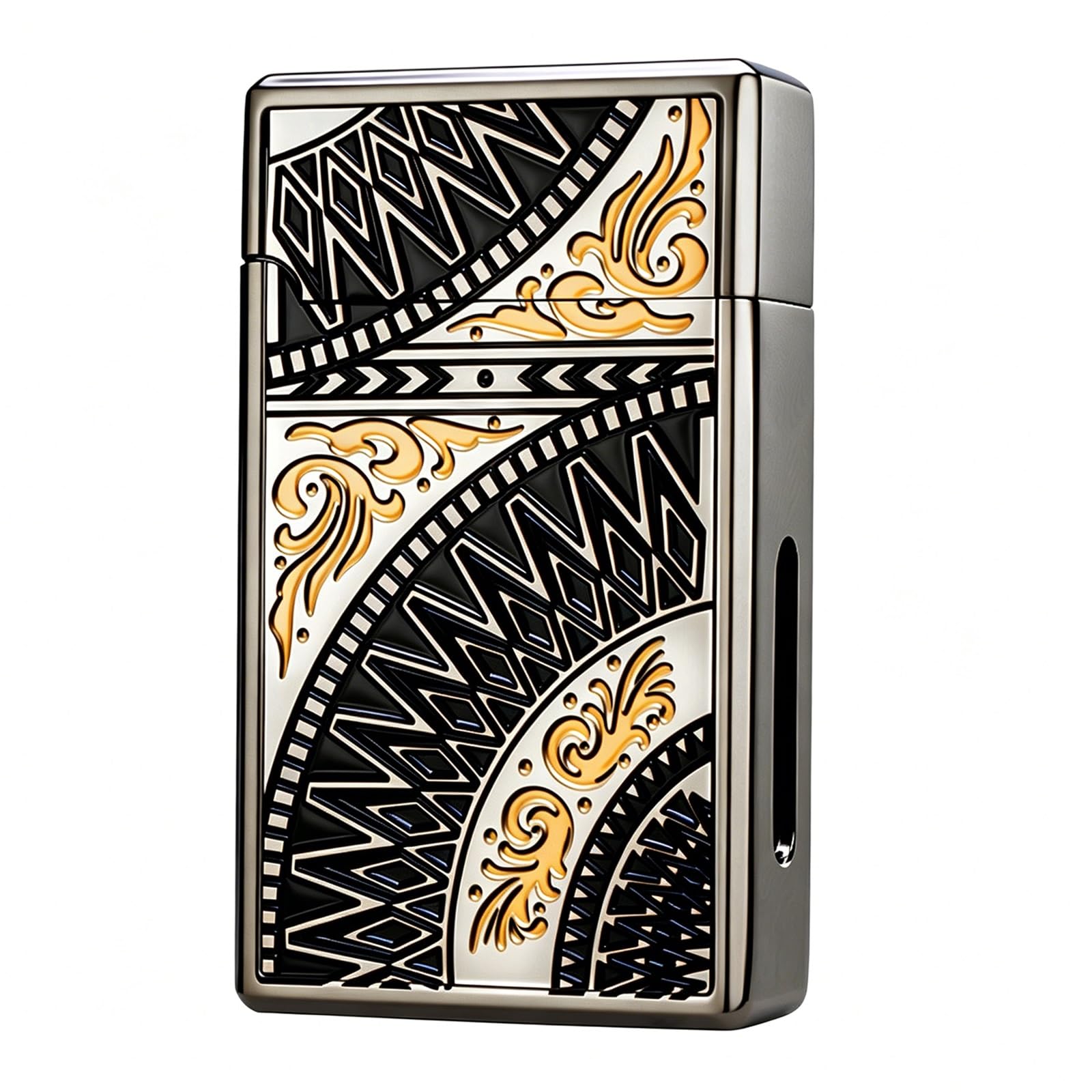 Retro-style windproof soft-flame kerosene lighter with multiple ignition methods, visible fuel tank, refillable, suitable for various occasions (fuel not included).(Black)