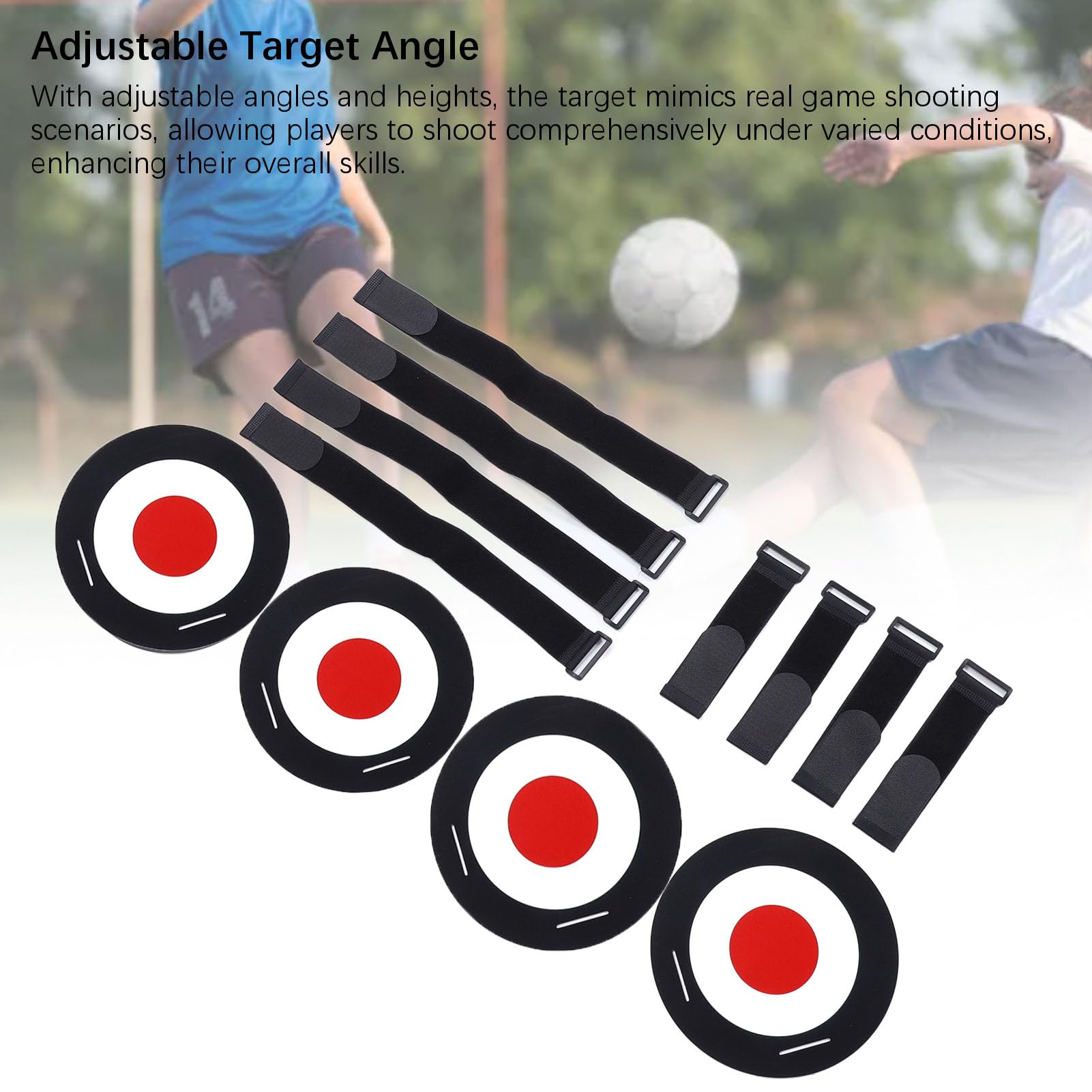 Lot De 4 Cibles De But De Football Réglables Pour Entraînement De