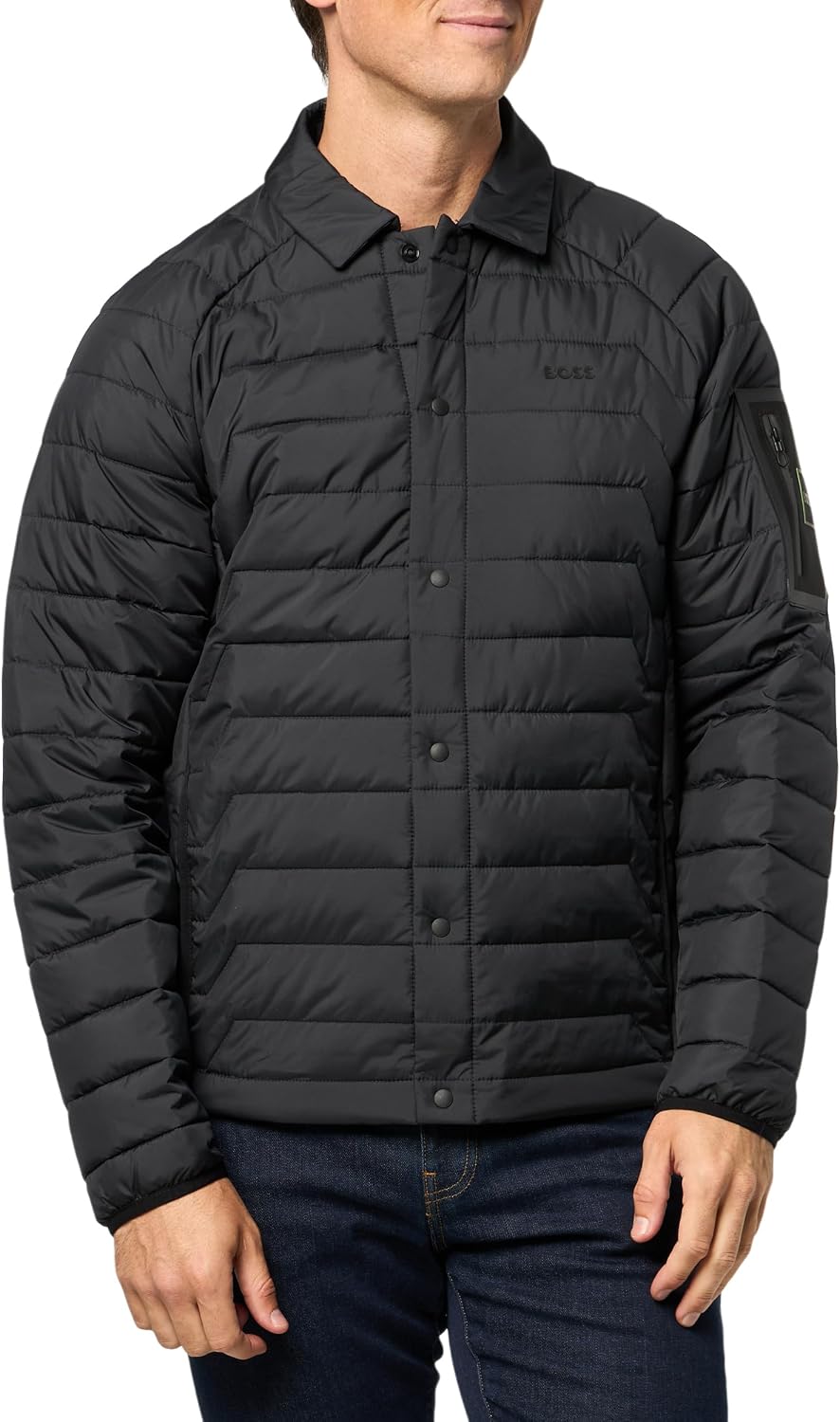BOSS Men's High Tech Fill Quilted Overshirt