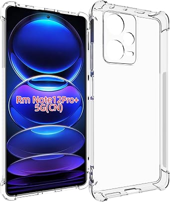 USTIYA Case for Redmi Note 12 Pro Plus Pro+ Clear TPU Four Corners Protective Cover Transparent Soft