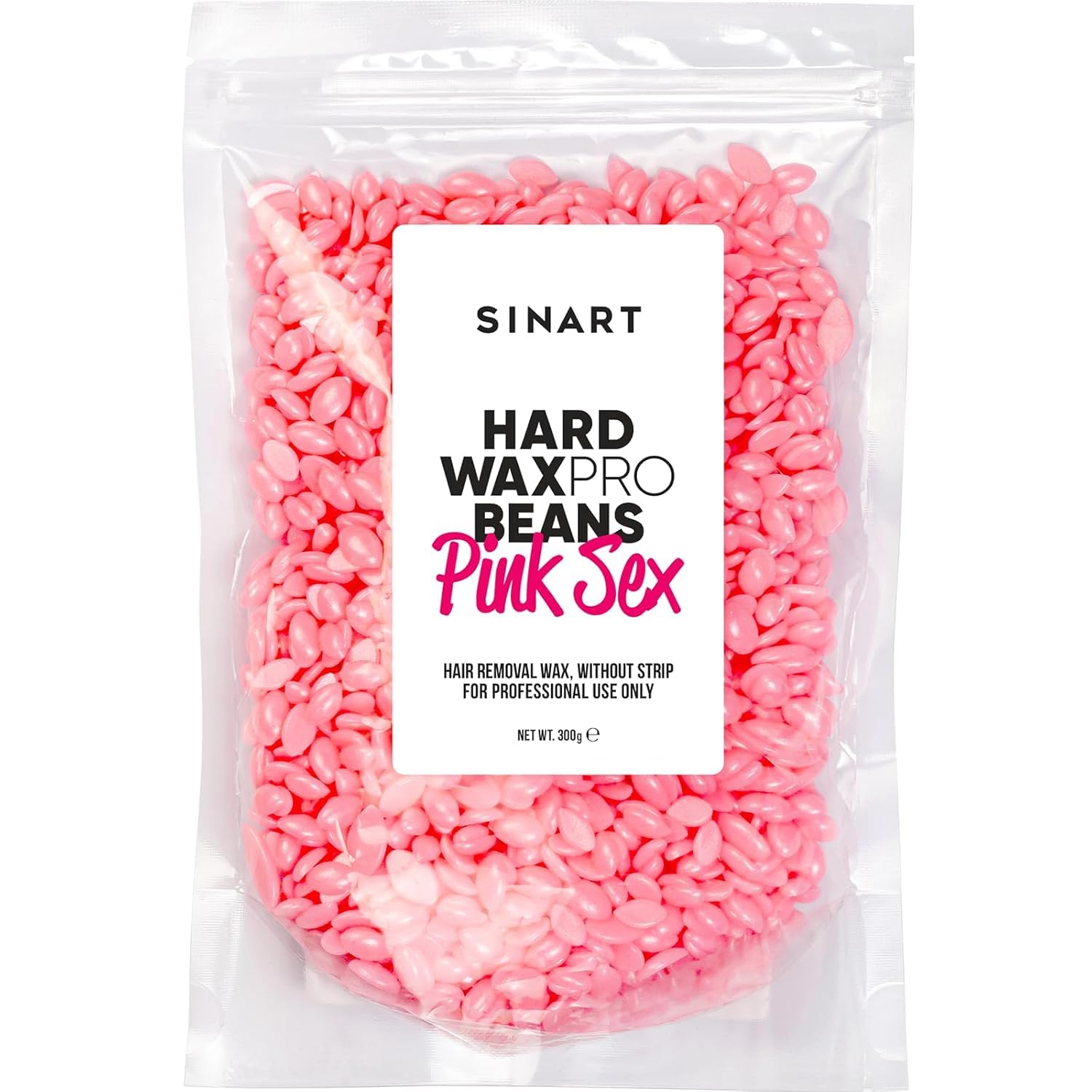 Hard Wax Pro Beans Pink, Hair Removal Wax Beans for Brazilian Bikini, Face, Eyebrows, Underarms, Arms, Chest, Back, Legs, no rosin Solid wax beans Pack of 500g. 1,1lb