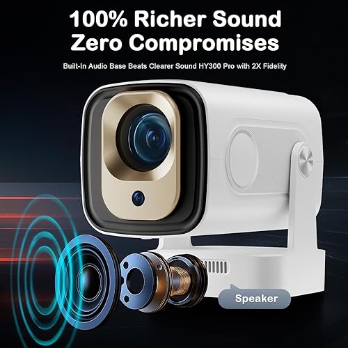 Miniatura 7 de Auto Focus & 1080P Mini proyector portátil con soporte 4K, proyector inteligente con WiFi y Bluetooth