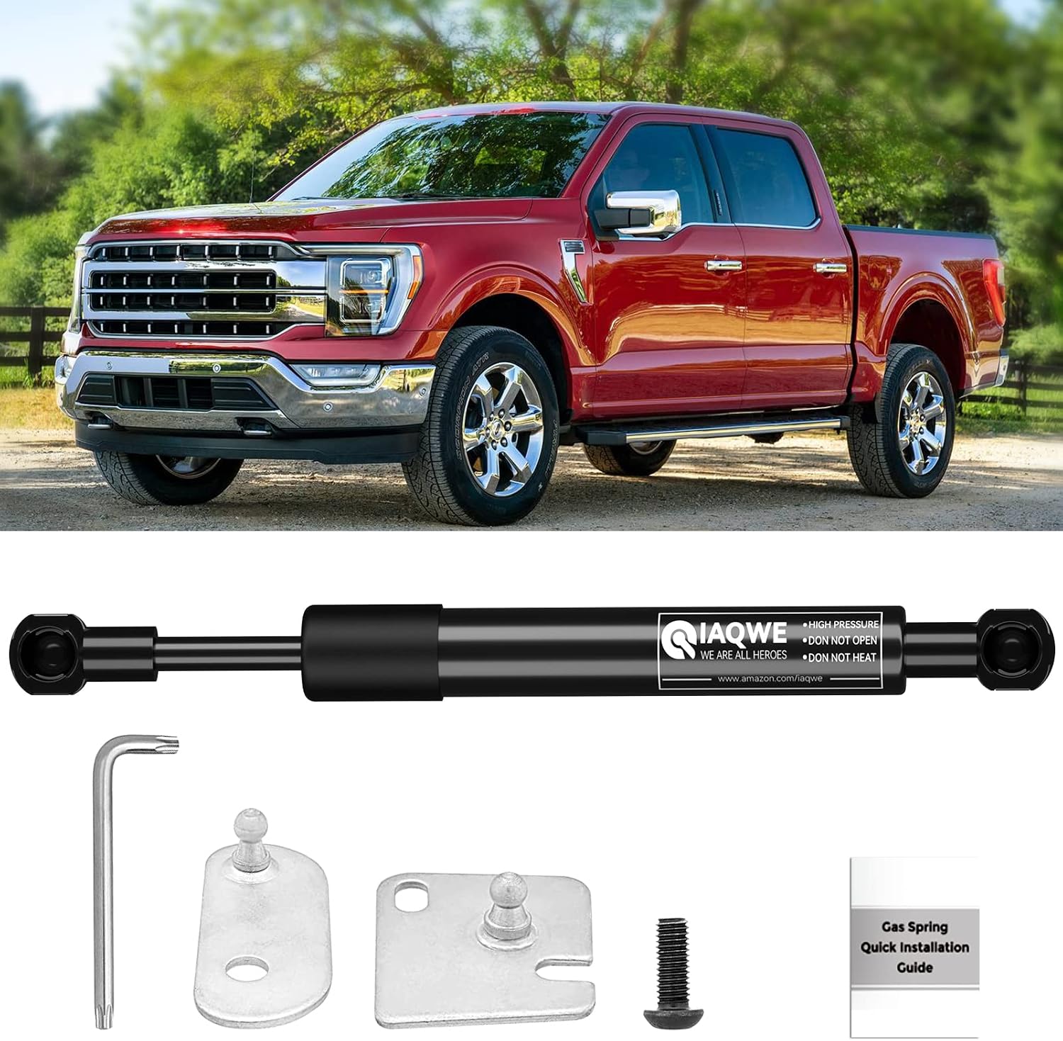 IAQWE Truck Tailgate Assist Shock Strut 43205 for 2017 2018 2019 2020 Ford F-250 Super Duty & F-350 Super Duty