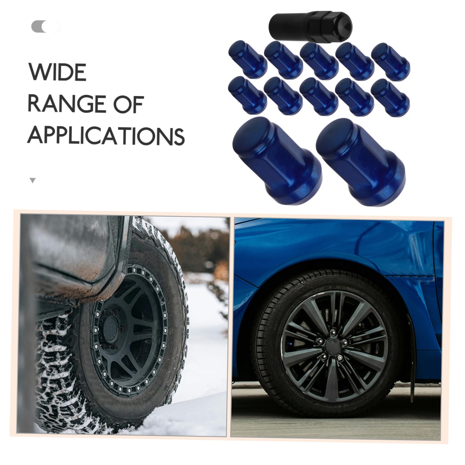 Radmuttern M12x1.5 aus Stahl für Lkw und Anhänger, Blau