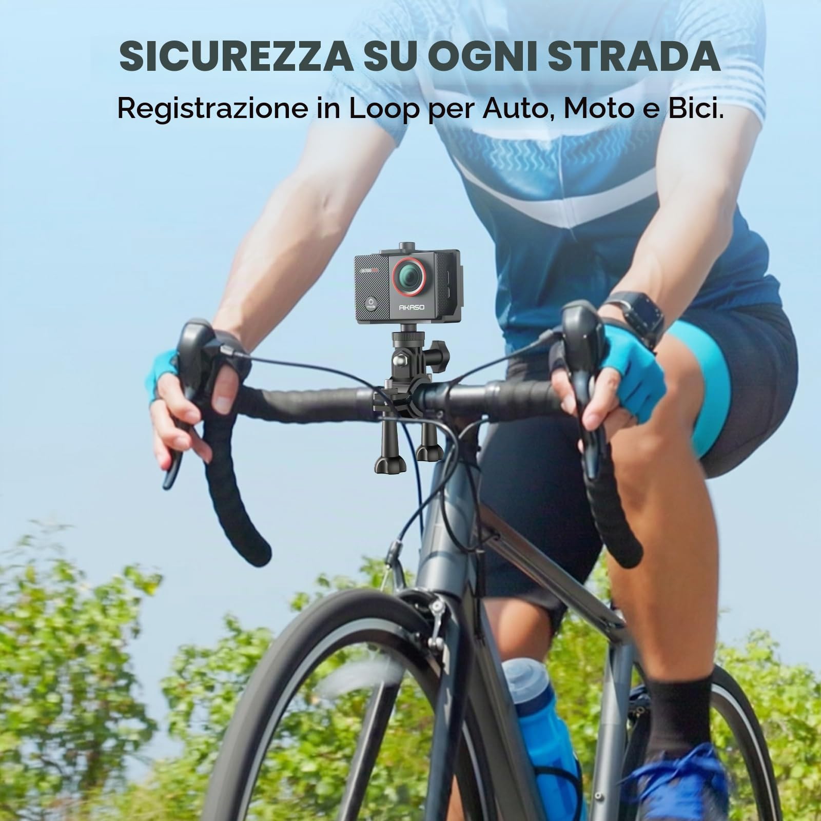 AKASO EK7000 Pro 4K Action Camera con scheda di memoria microSDXC da 64 GB