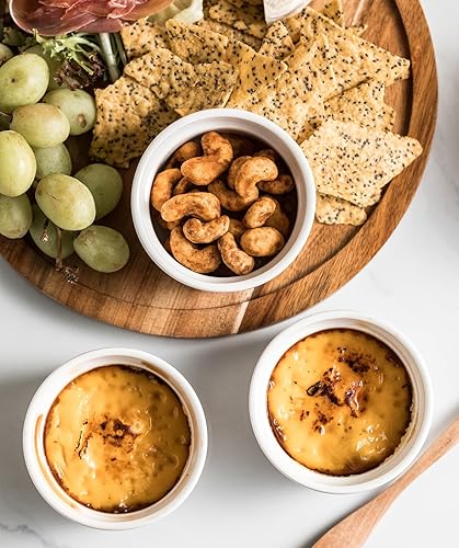 Miniatura 7 de Ramekins - Juego de 4 moldes pequeños de 6 onzas con tapas, aptos para horno y lavavajillas y horno, moldes pequeños de crema Brulee con tapas, para