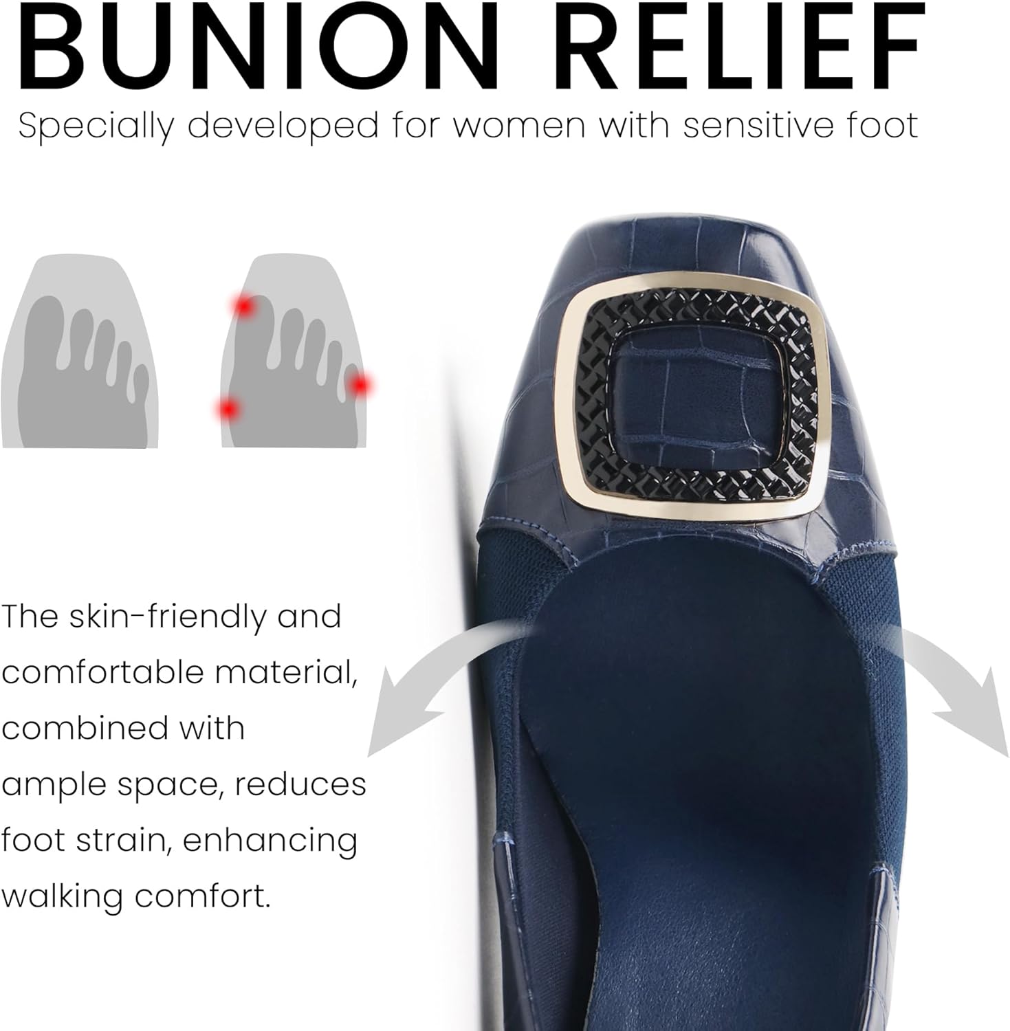 Women Dress Pumps Orthotic Heels Orthopedic Bunion Shoes - Image 4