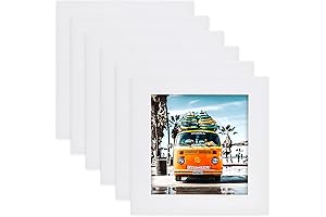 4x4 Picture Frame: White Square Frames for Wall Mounting Display