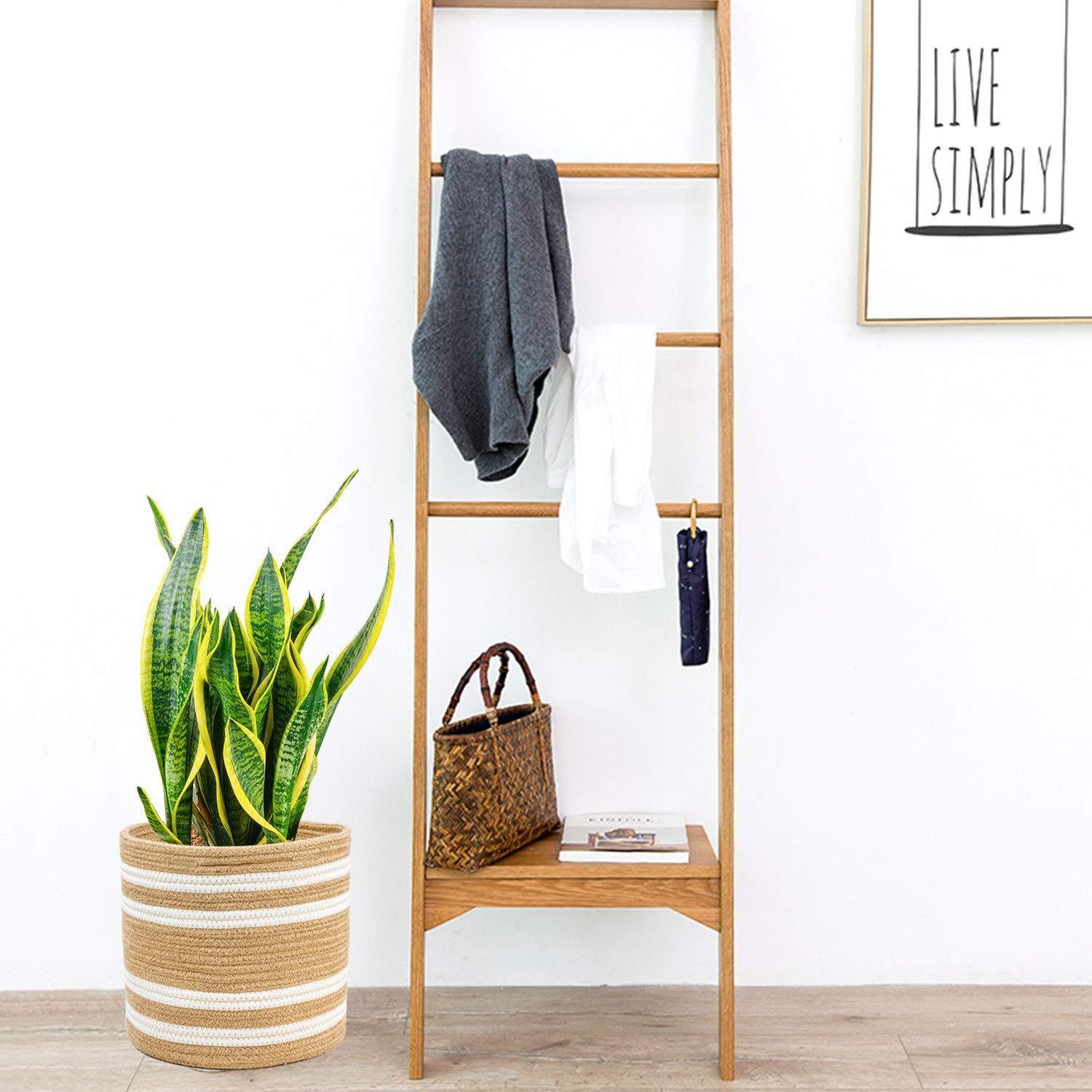 Suryansh Handloom_ Natural Jute Braided with Cotton Antique Color Plant Pot Bag for Indoor and Outdoor 10 X12 Inch (B096M5H6ZM) Amazon Price History, Amazon Price Tracker