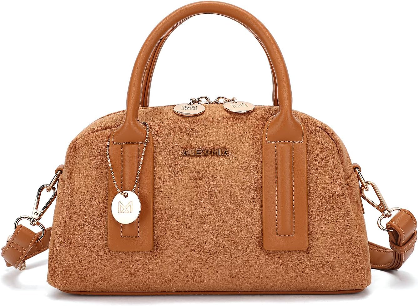 ALEX&MIA Women's Small Suede Crossbody Bags – Vintage Top Handle Handbags with Adjustable Strap, Everyday Versatile Purse