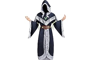 Mystical Dark Sorcerer Medieval Warlock Halloween Costume for Men