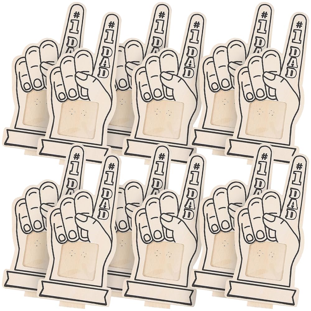 Color Your Own #1 Dad Foam Finger Frame - Crafts for Kids and Fun Home Activities