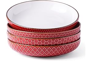 9.5'' Large Pasta Bowls, 42 Ounce Stoneware Salad Bowls