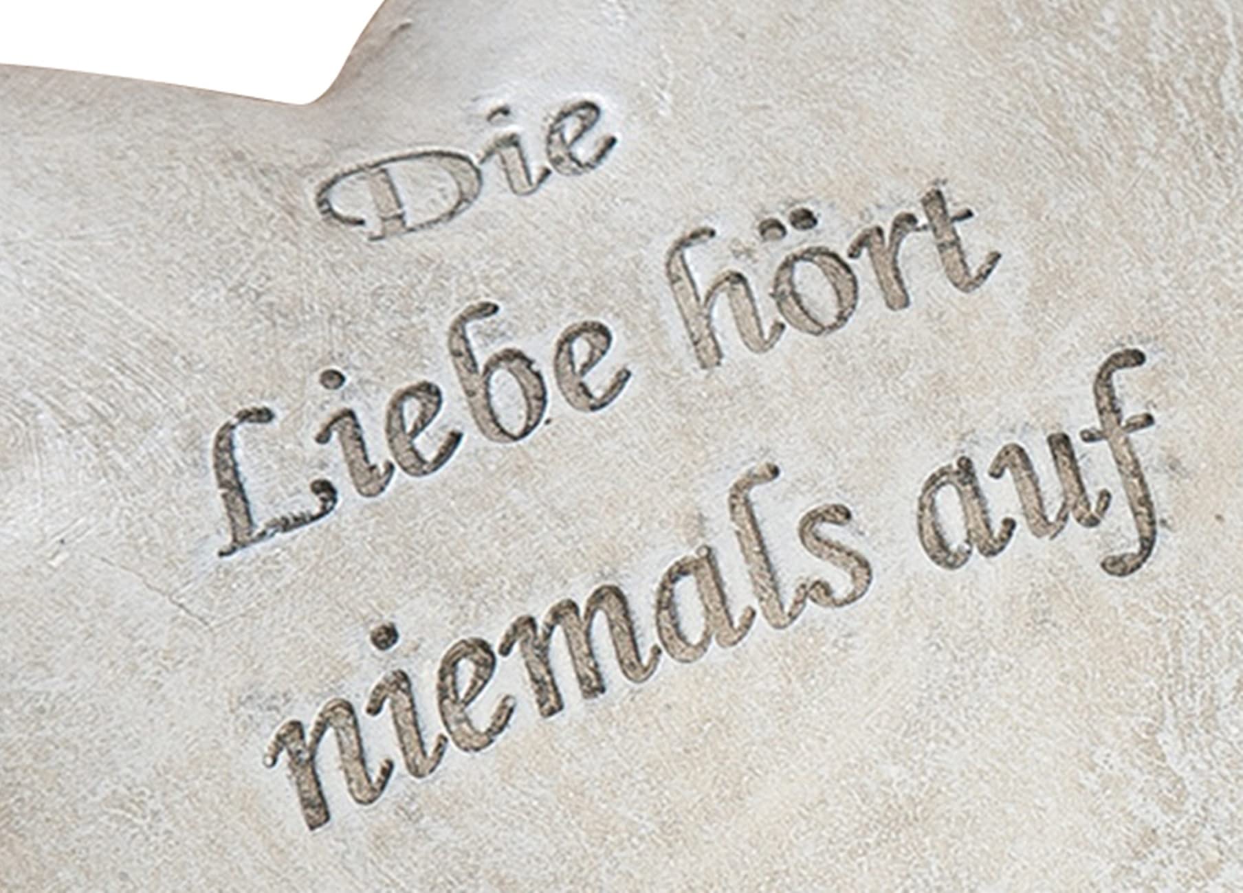 MKISHINE Spina Funeraria A Cuore Con Scritta - 'Glück Ist Eine Mama...' - Decorazione Cimitero Resistente