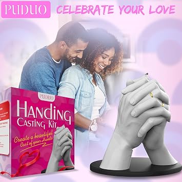 Puduo Hand Casting Kit, Hand Mold Kit Couples Gift Set