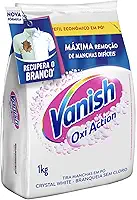 Tira Manchas Vanish em Pó Crystal White Oxi Action para roupas brancas Refil Econômico 1kg