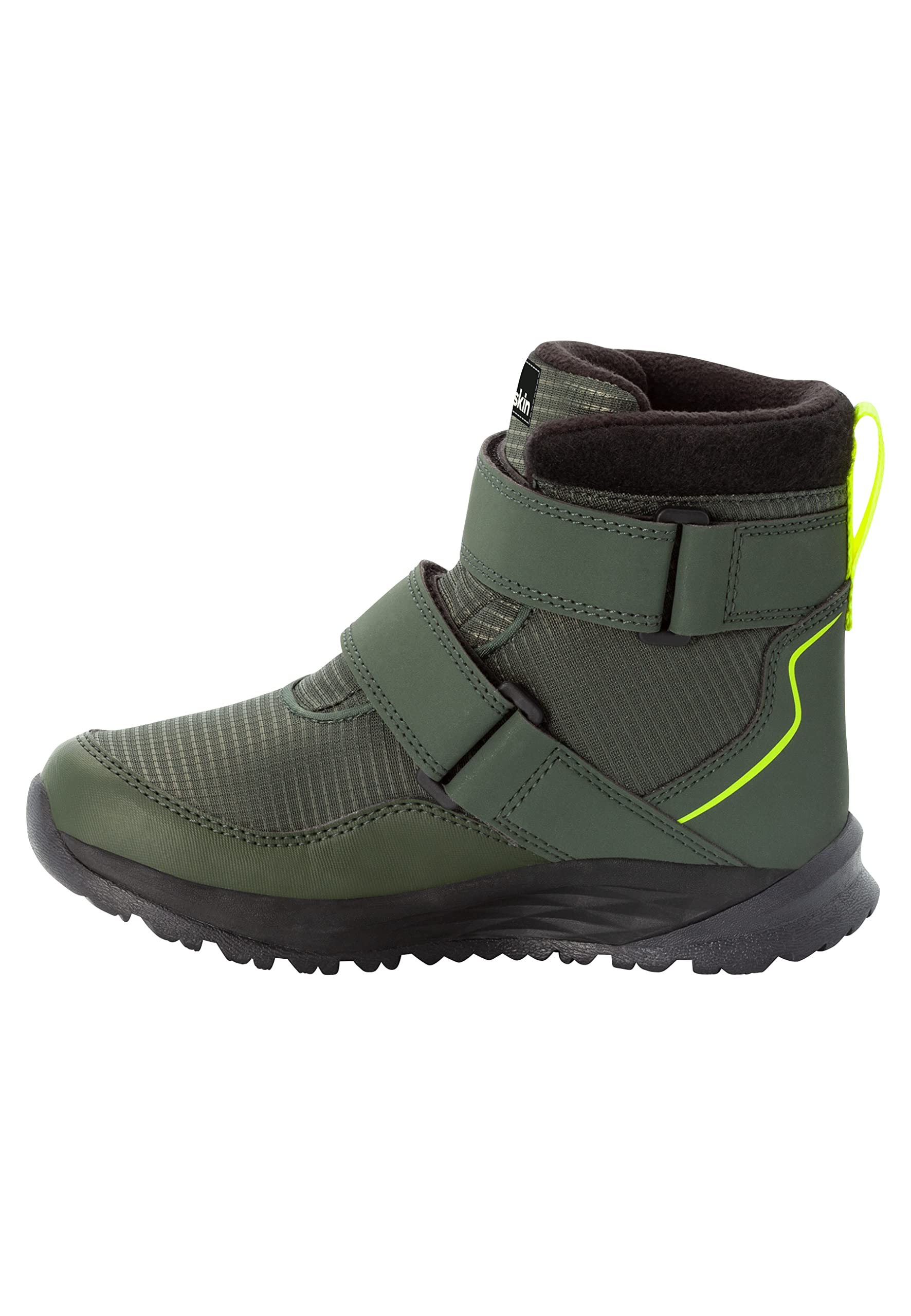 Jack Wolfskin Dzieci uniseks POLAR BEAR TEXAPORE MID VC K buty śnieżne, Zielony/Żółty, 30 EU