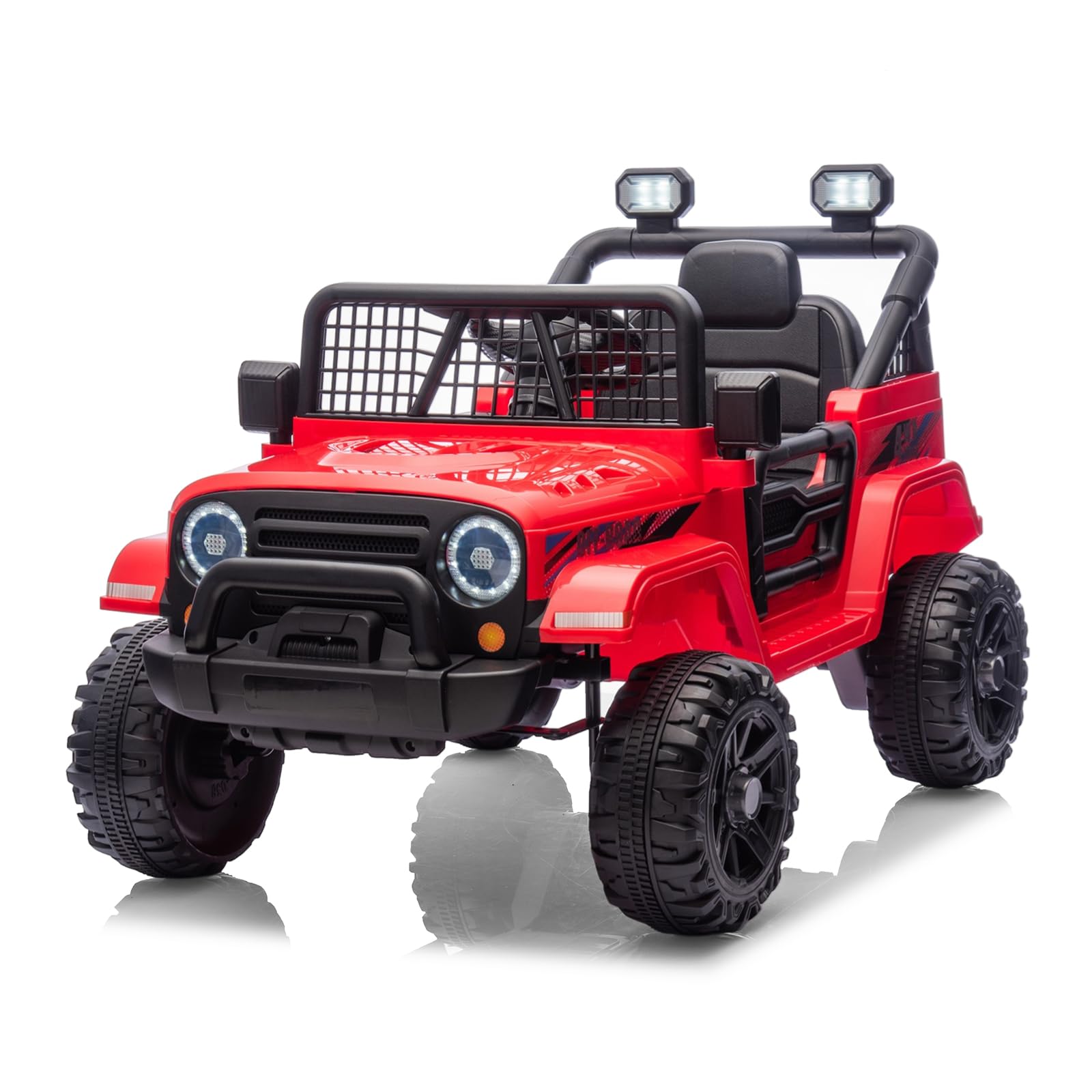 CoolGrows Ride on Car, Electric Cars for Kids, 12V Electric Ride-on Toy with Remote Control, LED Lights, Music, Radio, 2 Speed Modes Smooth Start for 3-6 Years Old, Max Weight 25KG - Red โ image 1