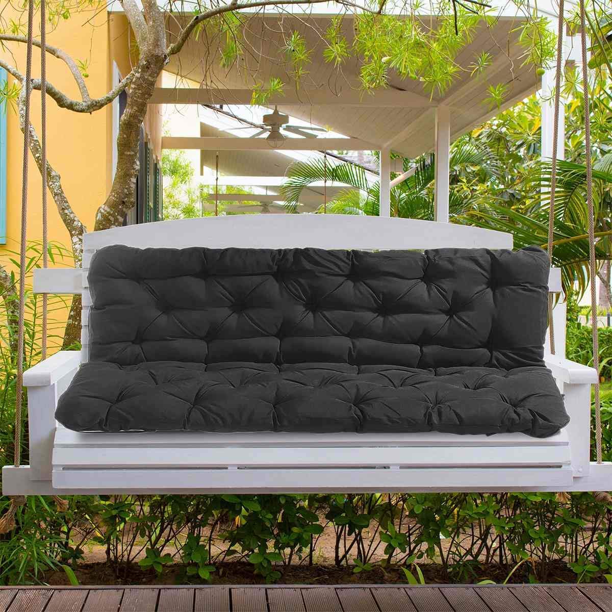 BUONOCORE Cuscino per Dondolo Lastra 3 Posti 150 Cm Bianco/Verde