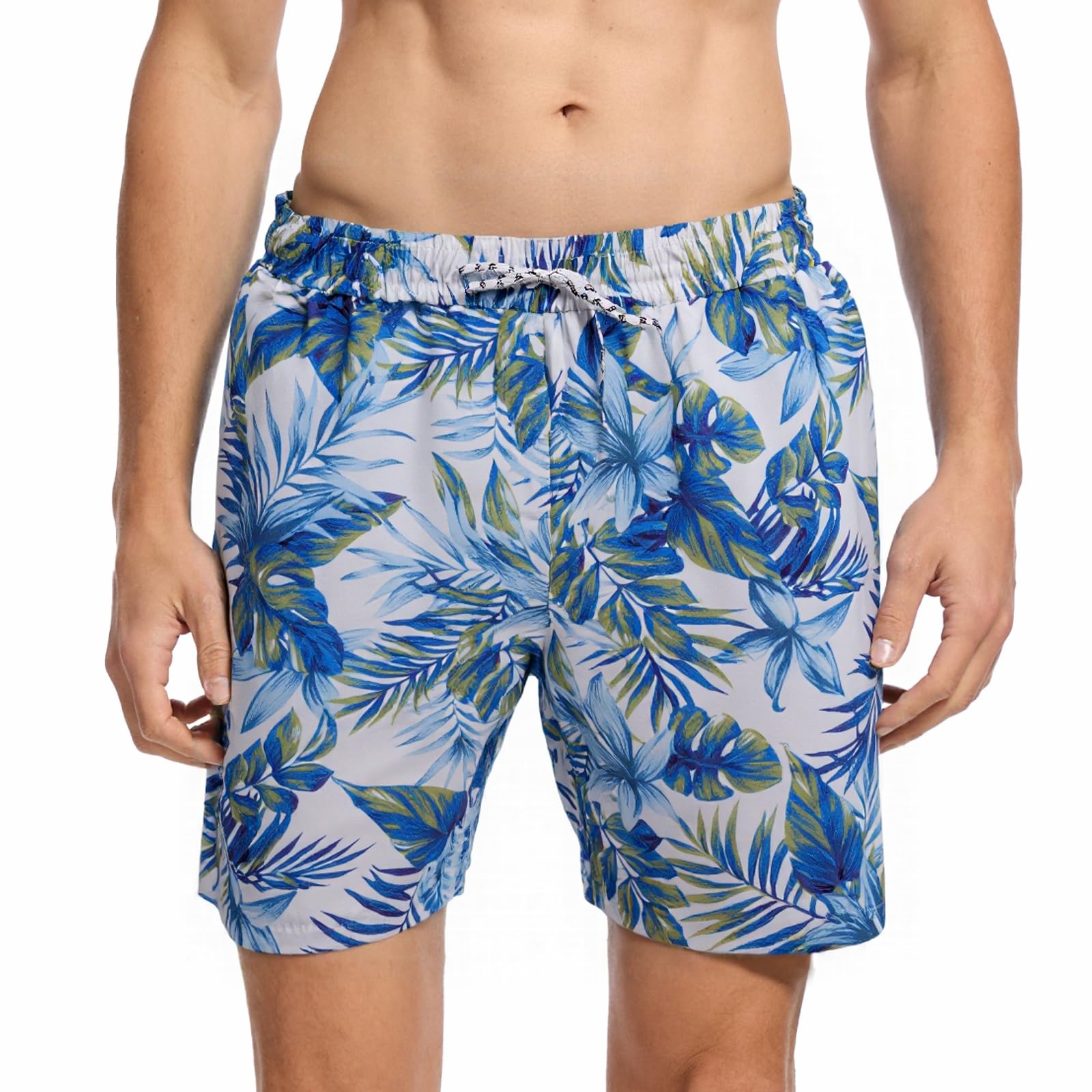 WORK IDEA Badehose Herren Schnelltrocknend Strandshorts Boardshorts Elastischer Bund Mit Kordelzug Netzfutter Für Strand Schwimmbad Urlaub