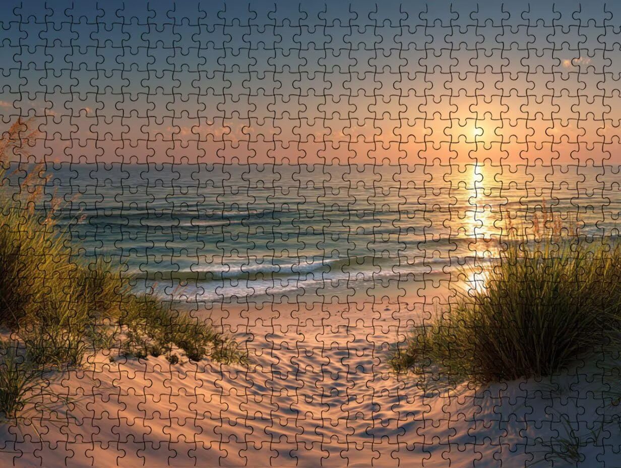 Puzzle per Adulti 6000, Spiaggia Alba, legno Classico Puzzles LDYQS6-520
