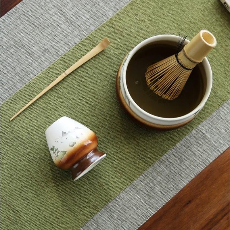 AWWVERO Matcha Set 5 pcs Matcha with Whisk Set and Bamboo Stick Green (5, Distant Mountain) - Image 2