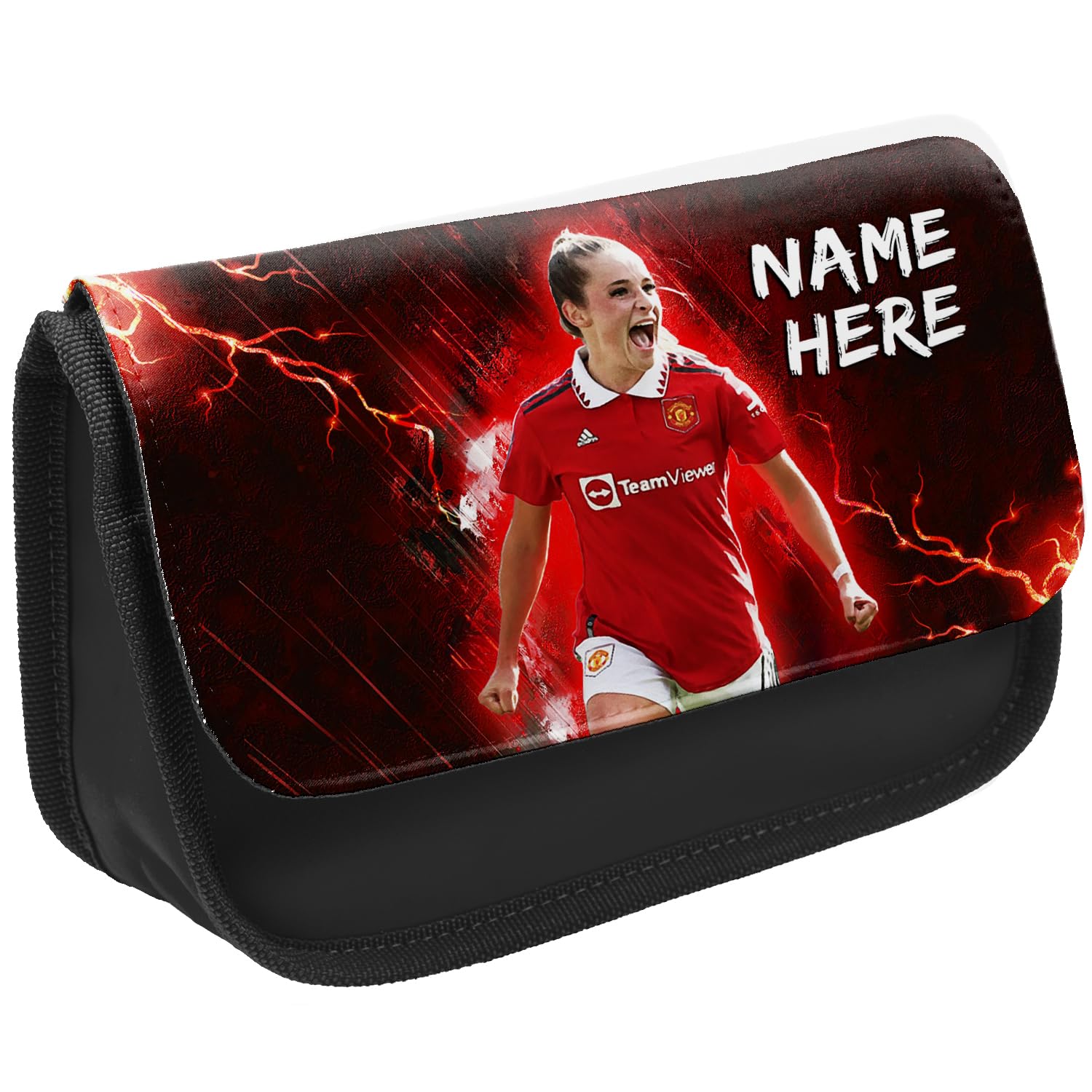 KRAFTYGIFTS Ella Toone Pencil Case Womens Football Legend Manchester Girls Personalised School Pen Bag Footballer Stationary Gift NLP61