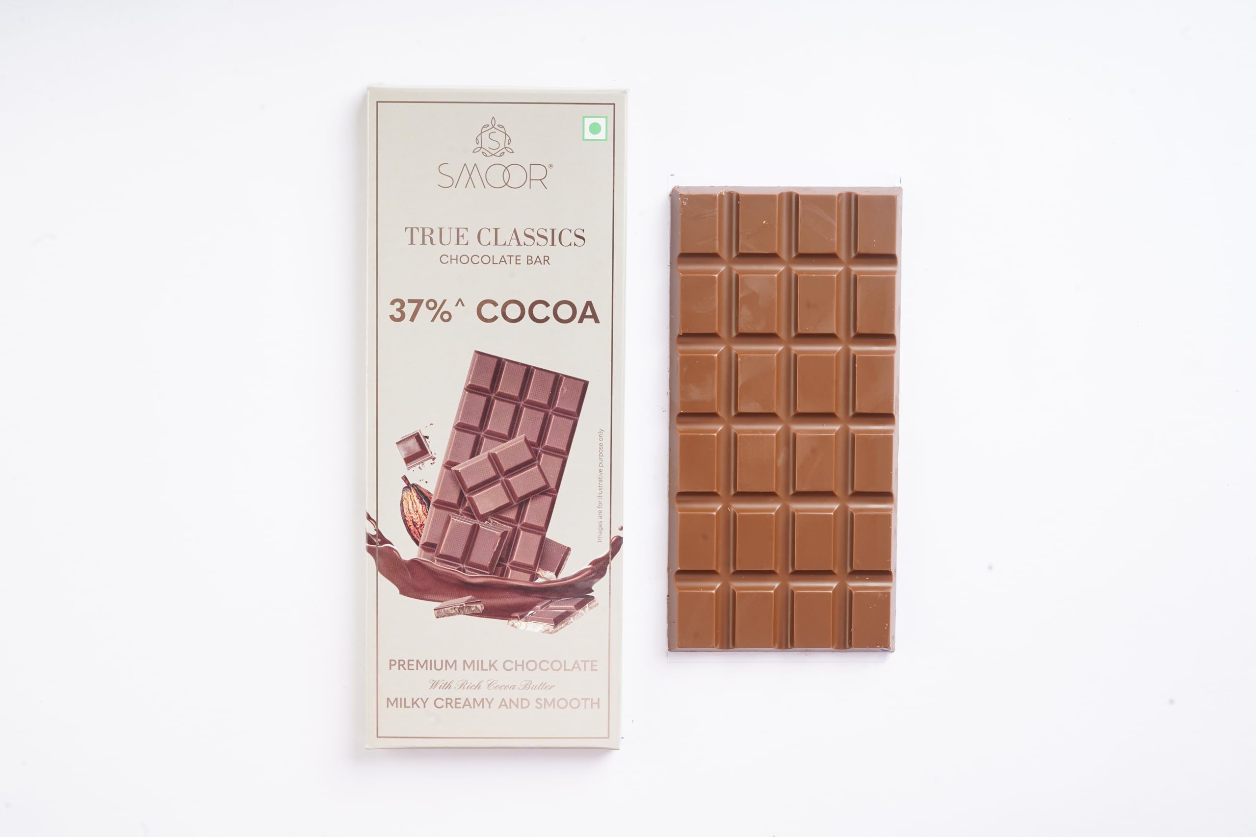 SMOOR True Classic Bar Milk Chocolate Bar | 37% Cocoa Couverture Chocolate Bar With Milk | Perfect For Snacking, Birthday, Anniversary, Wedding Gifting, & Festivals | 80gm (B0BFVY7F84) Amazon Price History, Amazon Price Tracker