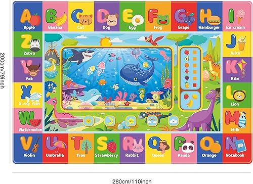 Miniatura 2 de Alfombra de juego para bebé para suelo, alfombra de juegos para niños pequeños y bebés (110.2 x 78.7 pulgadas, estilo 2)