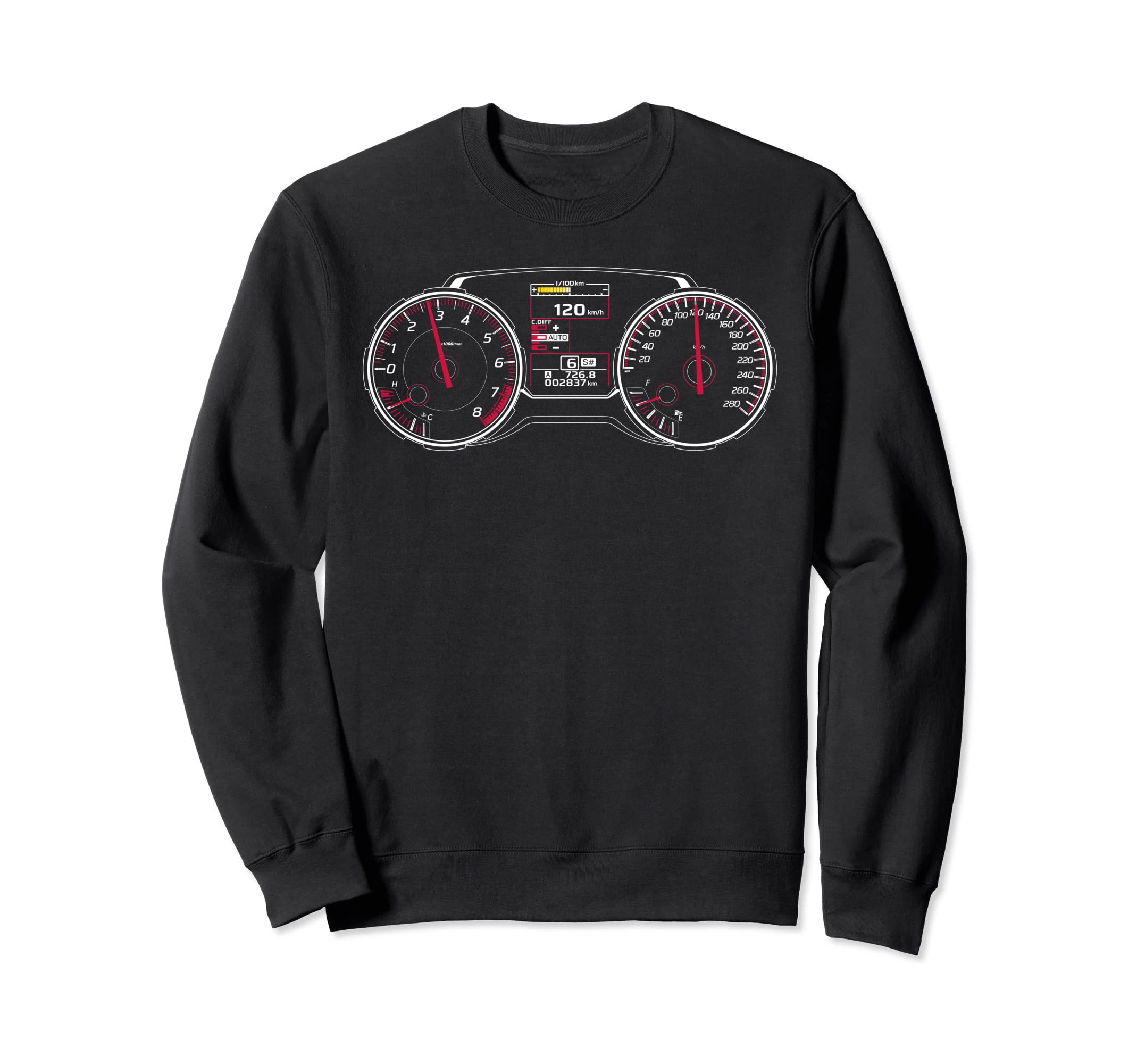 Nurburgring German CultureTrue Rally sport Japan Car Gauge Cluster Boyfriend KM/H Face Sweatshirt