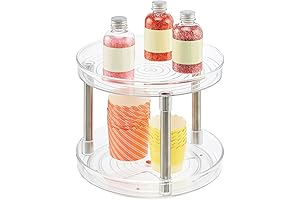 mDesign Lazy Susan 2-tier Rotating Organizer