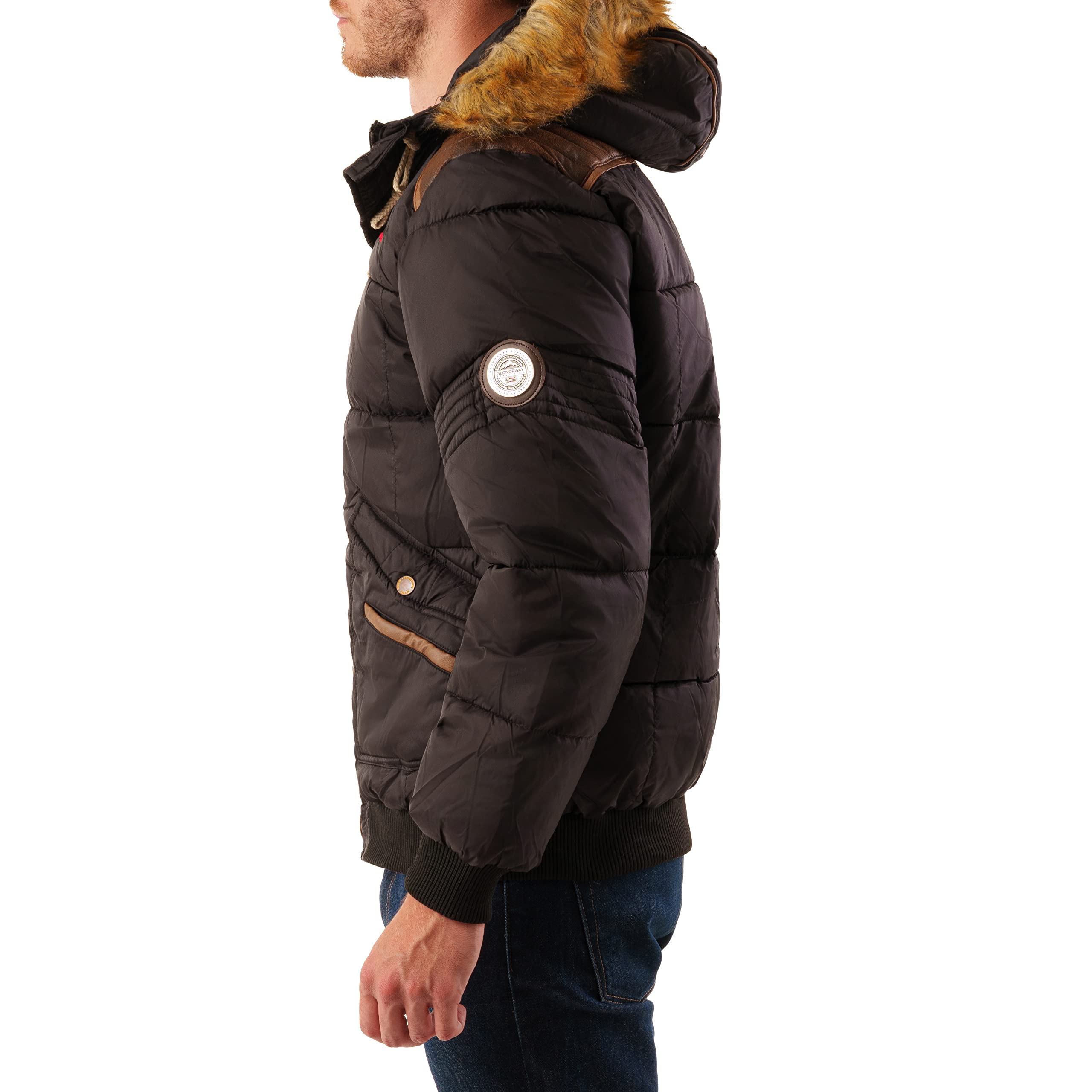 Geographical Norway Belphegore Men Distribrands - Giacca Calda Uomo Casual - Cappotto Cappuccio Antivento - Giubbotto Caldo Invernale Giacca - Giacche Classico Zip Uomo Parka