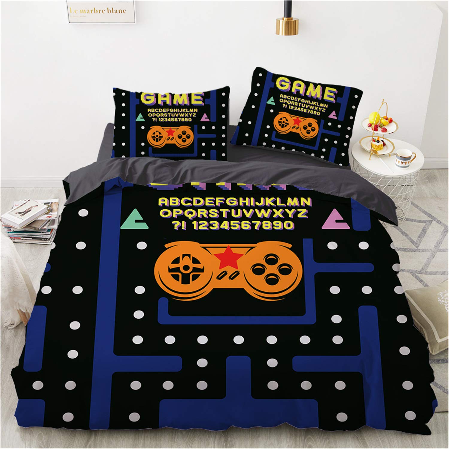 Amazon.com: Annier Duvet Cover Bedding Gamepad Electric Sci-Fi Flash Game  King VR Universe AI Childhood Children Esport 3/4PCS with Quilt Covers/Sheets/Pillowcases  Twin/Full/King/Queen (5,Queen(230×230cm-3pcs)) : Home u0026 Kitchen