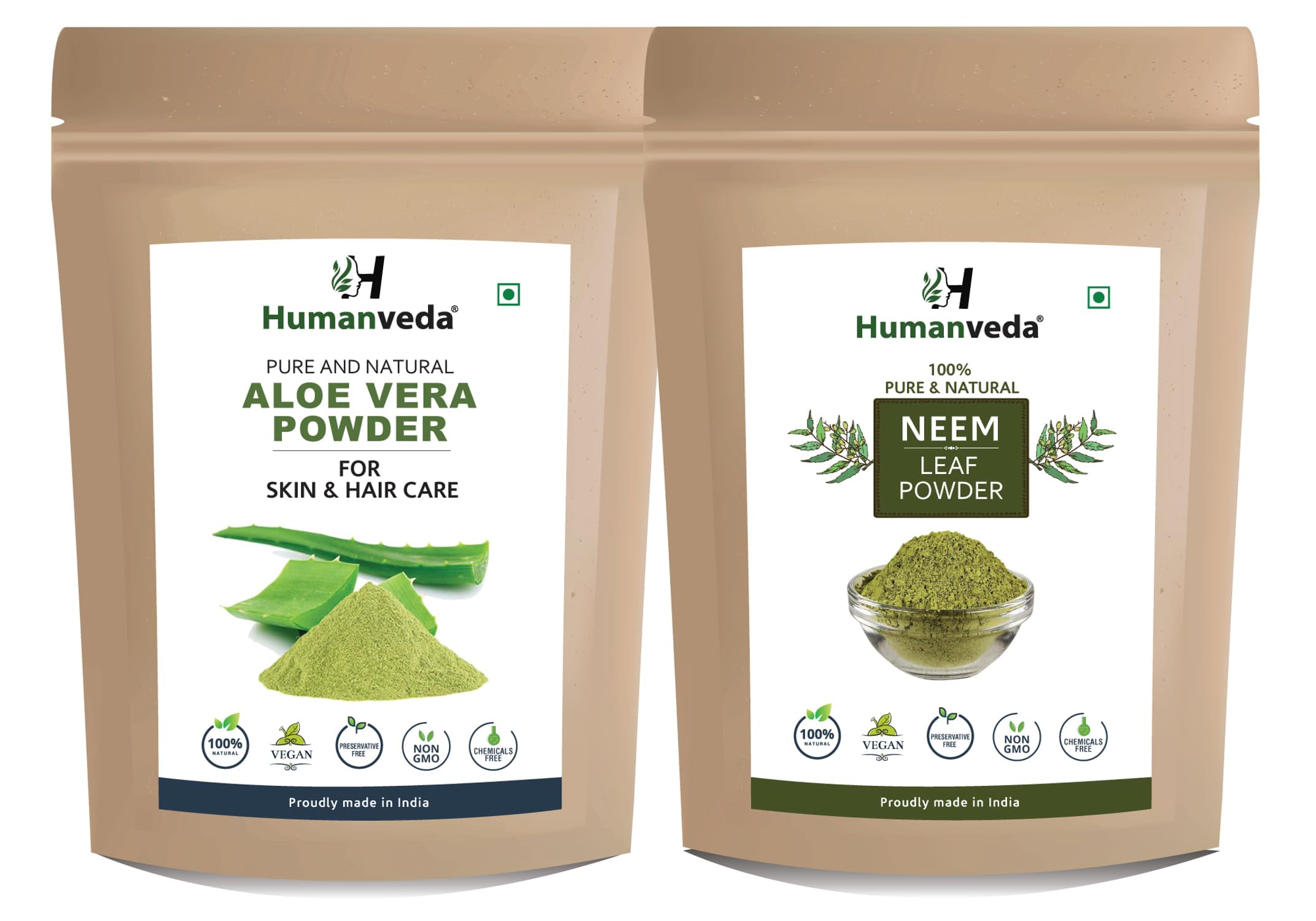 Aloe Vera & Multani Mitti & Humanveda Shikakai Powder for Hair Care Combo of 2-image-33
