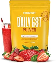 BRAINEFFECT DAILY GUT - Leckeres Bakterienstämme Getränkepulver mit Ballaststoffe und Vitamine B6 + B12
