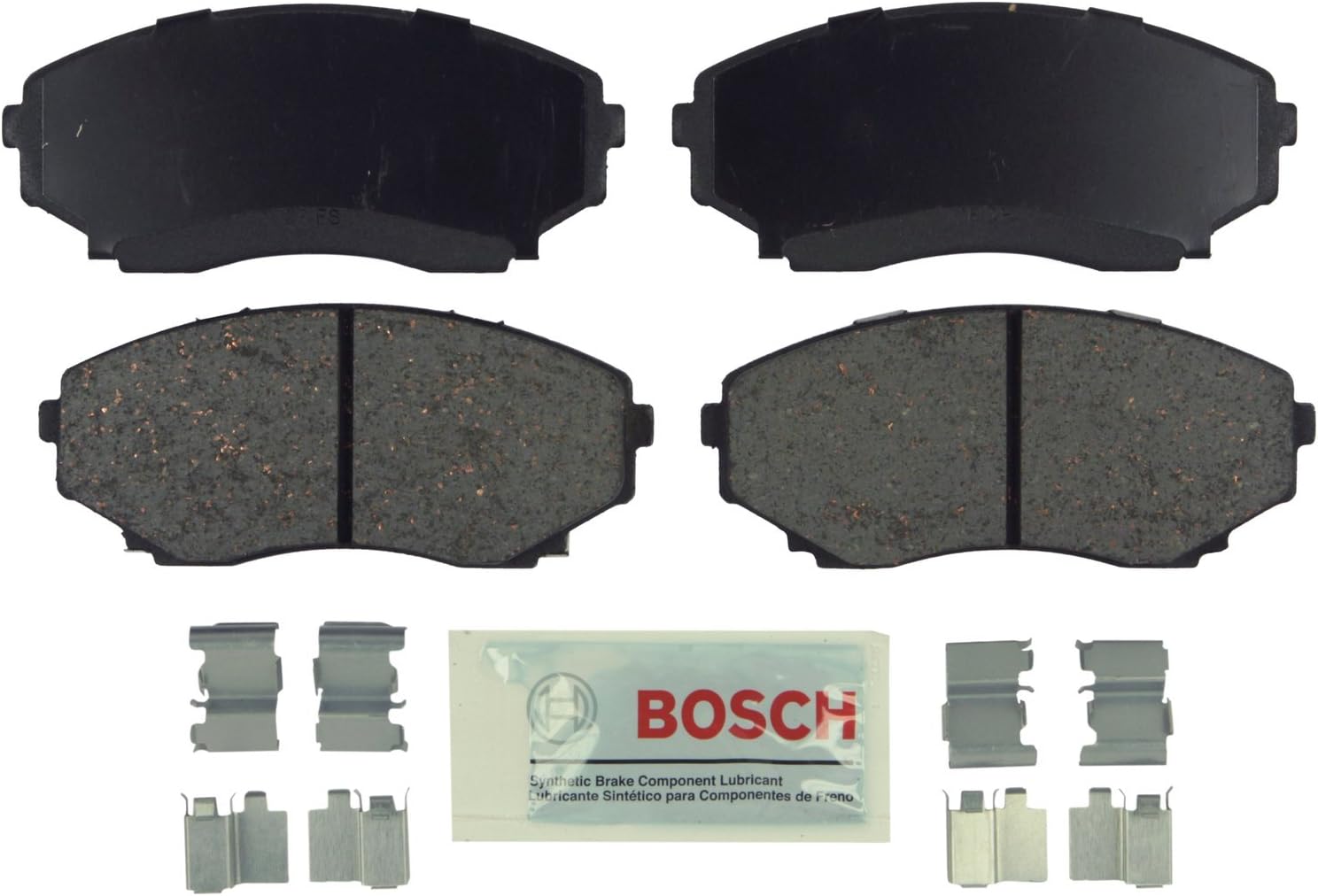 BOSCH BE551H Blue Ceramic Disc Brake Pad Set With Hardware - Compatible With Select Mazda MPV; FRONT