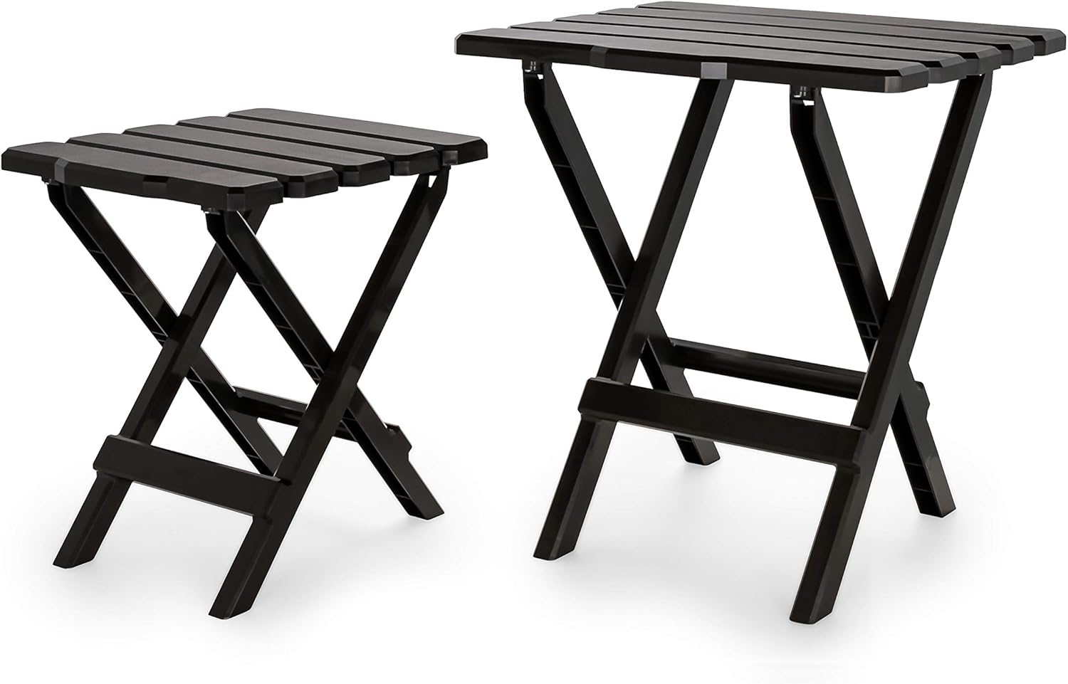 Camco Large Adirondack Portable Outdoor Folding Side Table - Perfect for The Beach, Camping, Picnics, Cookouts and More - Weatherproof and Rust Resistant - Mocha (21048) : Patio, Lawn & Garden